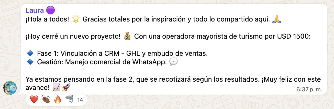 Resultado de Laura con el sistema Nexum Academy