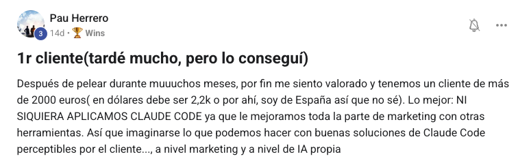 Resultado de Pau Herrero con el sistema Nexum Academy